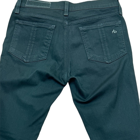 Rag & Bone Legging Faux Front Pockets  Black w/ Greenish Hue Size 25 - Picture 8 of 11